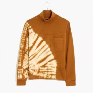 Madewell Brown and Cream Tie-Dye Sweater